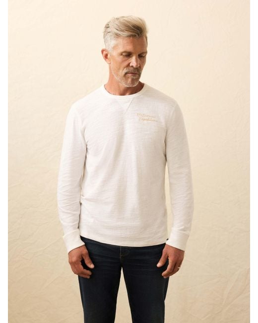 Faherty Brand Natural Nazare Sunwashed Organic Crew T-Shirt for men