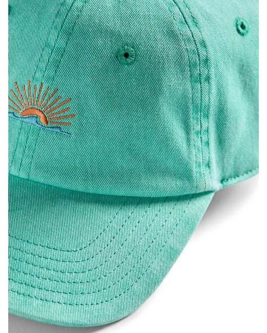 Faherty Brand Green Sunwashed Baseball Hat