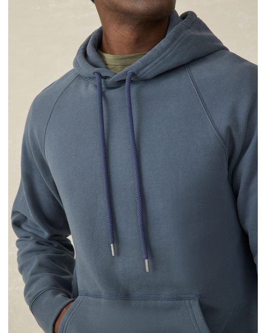 Faherty Brand Blue High Standard Fleece Hoodie for men