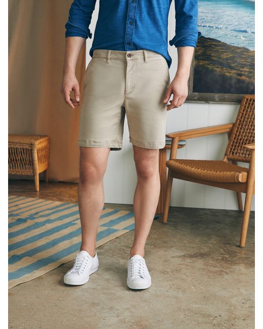 Faherty Coastline Stretch Chino Short 8