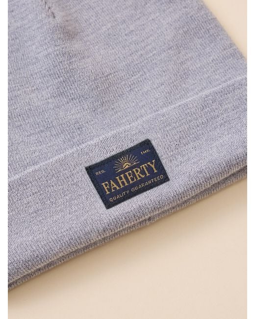 Faherty Brand Purple Essential Beanie
