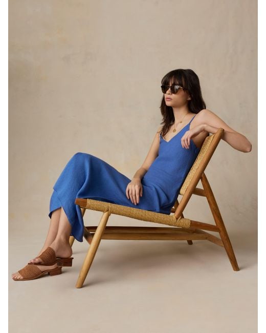 Faherty Brand Blue Mia Slip Dress
