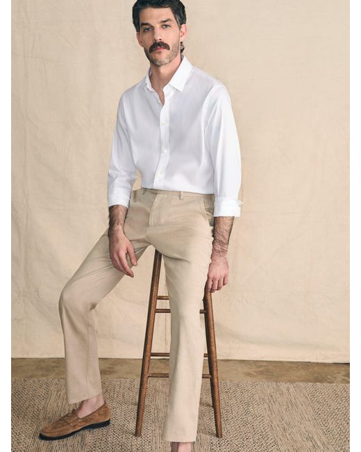 Faherty Brand Natural Movementtm Flex Linen Trouser Pants for men