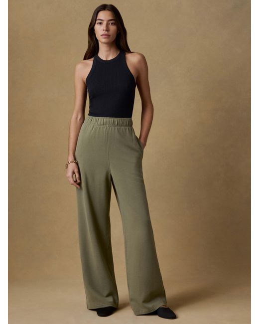 Faherty Brand Natural High Standard Fleece Wide Leg Sweatpant