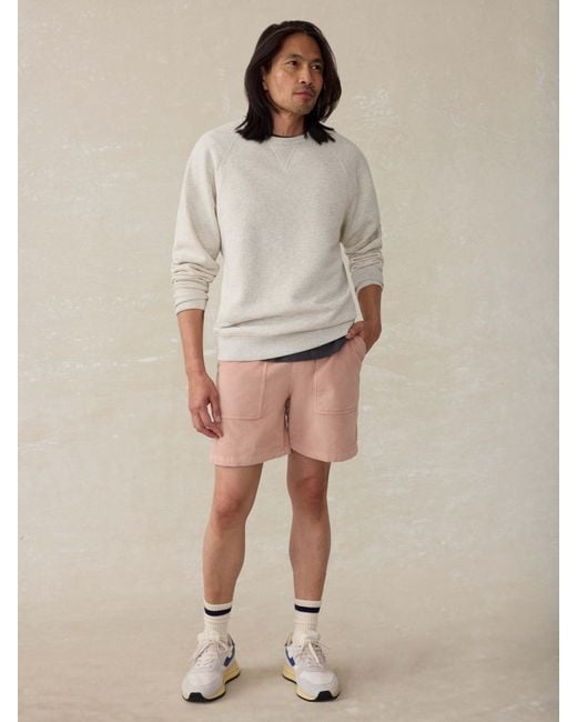 Faherty Brand Natural Corduroy Drawstring Utility Short for men
