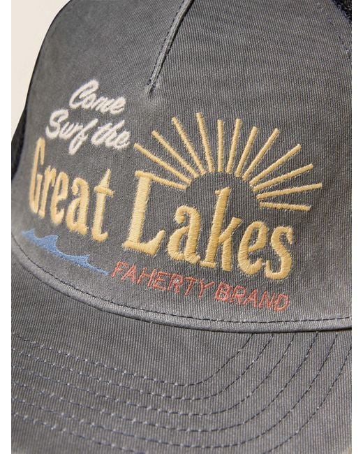 Faherty Brand Multicolor Lake Resort Trucker Hat for men