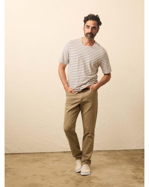 Faherty Brand Brown Sunwashed Regenerative T-Shirt for men