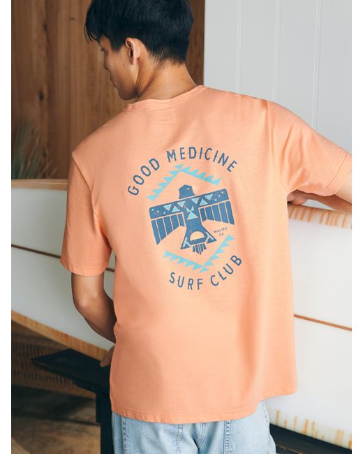 Faherty Brand Black Steven Paul Judd Good Medicine Surf Club T-shirt for men