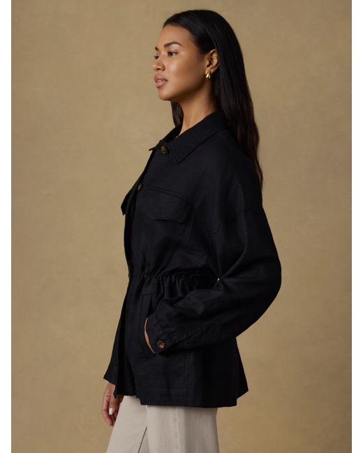 Faherty Brand Natural Sun Strider Linen Utility Jacket