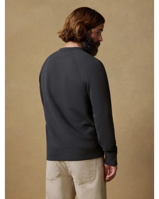 Faherty Brand Gray High Standard Fleece Crewneck T-Shirt for men