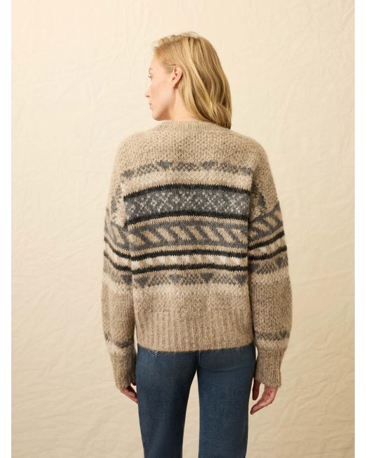 Faherty Brand Natural Snow Ridge Fairisle Cardigan