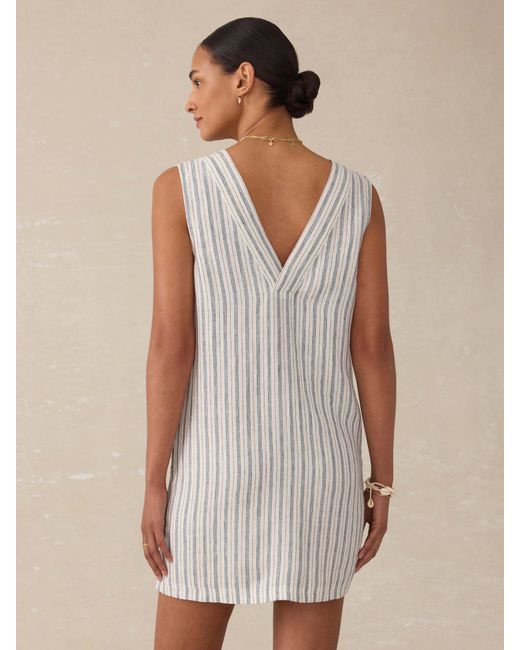 Faherty Brand White Azure Linen Dress