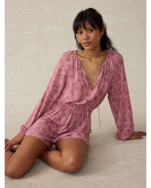Faherty Brand Pink Kai Romper