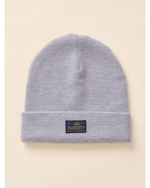Faherty Brand Purple Essential Beanie