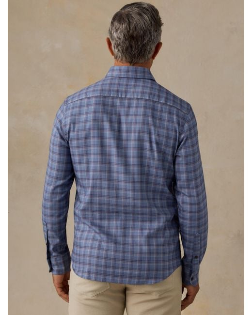 Faherty Brand Blue Soft Twill Movement&Trade; Shirt for men