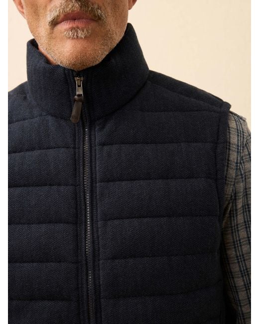 Faherty Brand Blue Teton Valley Vest for men