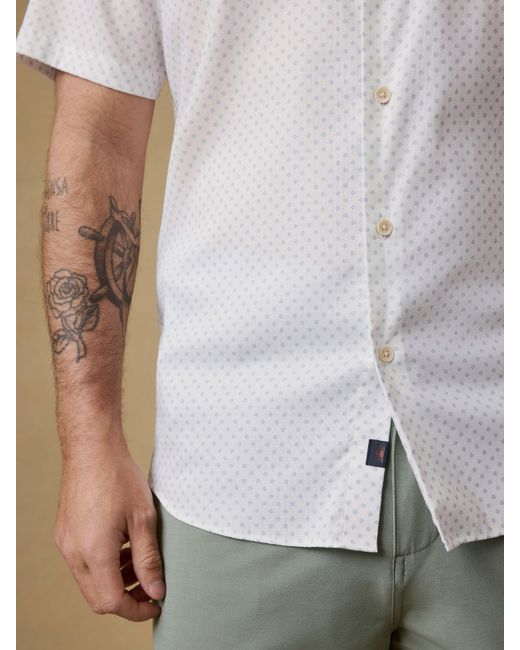 Faherty Brand White Short-Sleeve Movement&Trade; Monterey Shirt for men