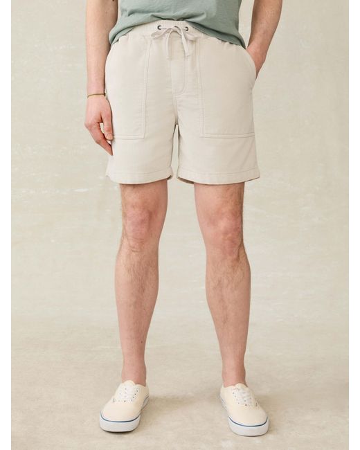 Faherty Brand Natural Corduroy Drawstring Utility Short for men