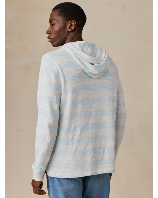 Faherty Brand White Sunwashed Organic Hoodie for men