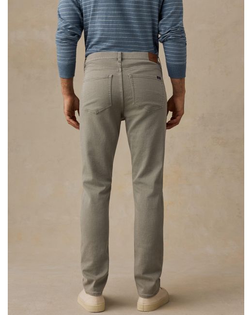 Faherty Brand Blue Stretch Terry 5-Pocket Pants for men