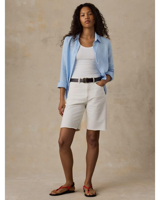 Faherty Brand Blue Laguna Linen Classic Shirt