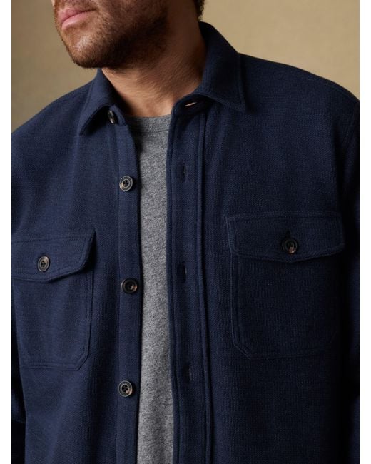 Faherty Brand Blue Highland Knit Cpo for men