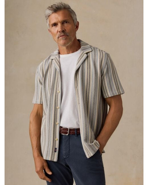 Faherty Brand Natural Short-Sleeve Oasis Camp Shirt for men