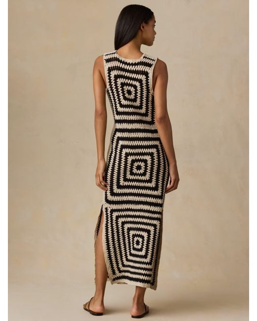 Faherty Brand Green Seacoast Crochet Column Dress