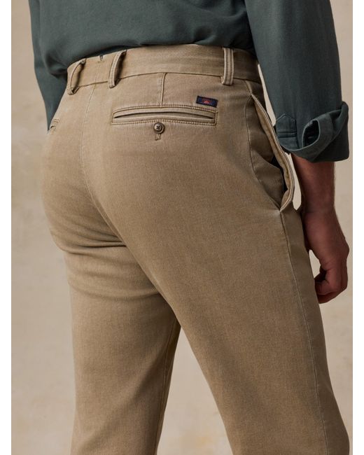 Faherty Brand Gray Stretch Terry Trouser Pants for men