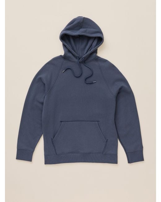 Faherty Brand Blue High Standard Fleece Hoodie for men