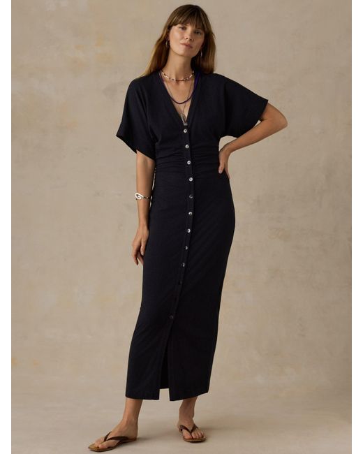 Faherty Brand Natural Cotton Hemp Maxi Dress