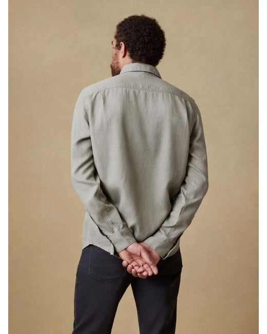 Faherty Brand Natural Tried & True Chambray Workshirt for men