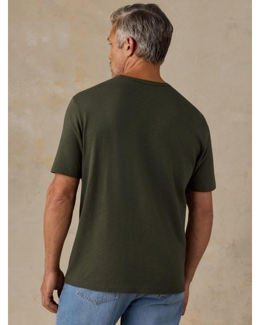 Faherty Brand Green Sunwashed Regenerative Pocket T-Shirt for men