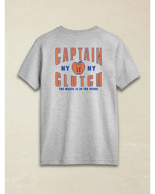 Faherty Brand Natural Jalen Brunson Captain Clutch Sunwashed Pocket T-Shirt for men