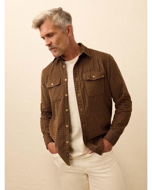 Faherty Brand Natural Corduroy Workshirt for men