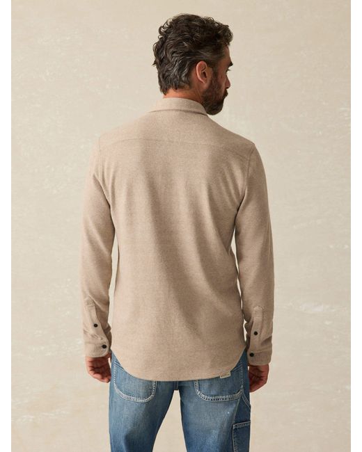 Faherty Brand Natural Faherty Legend Recycled Sweater Shirt for men