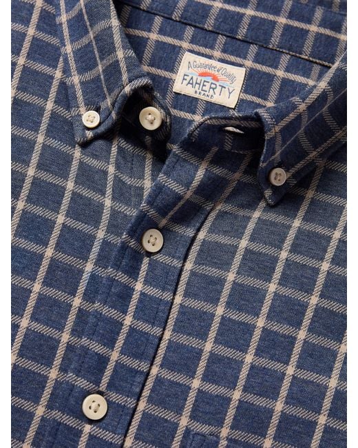 Faherty Brand Gray Coastline Knit Shirt for men