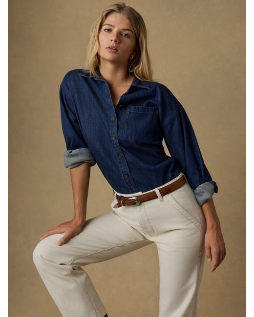 Faherty Brand Blue Sunfair Denim Shirt
