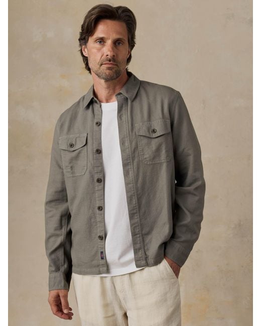 Faherty Brand Brown Tropic Surplus Shirt for men
