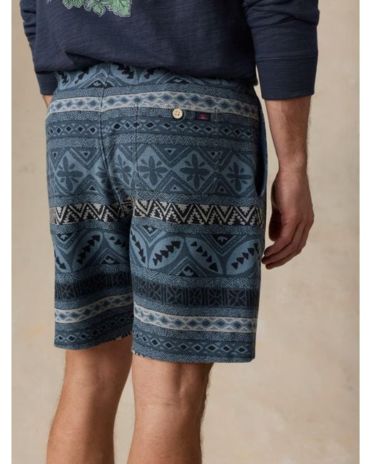 Faherty Brand Blue Baja Knit Short for men
