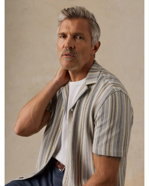 Faherty Brand Natural Short-Sleeve Oasis Camp Shirt for men