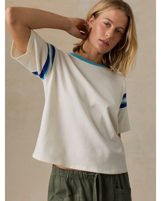 Faherty Brand Natural Sport Jersey Throwback T-Shirt