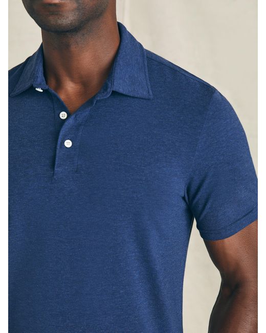 Faherty Brand Blue Movementtm Short-sleeve Polo Shirt for men