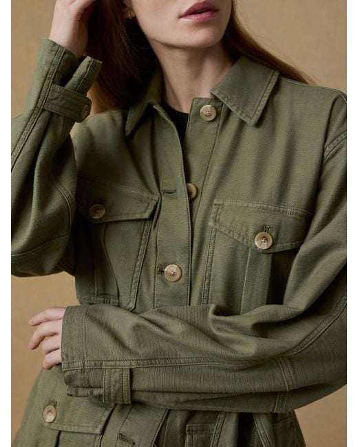 Faherty Brand Green Soft Stretch Safari Jacket