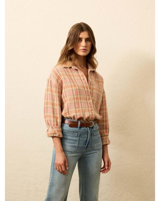 Faherty Brand Natural Dune Cotton Gauze Relaxed Shirt