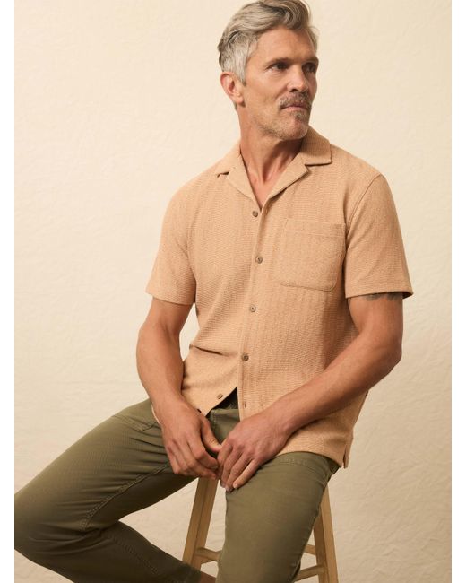 Faherty Brand Natural Short-Sleeve Oasis Shirt for men