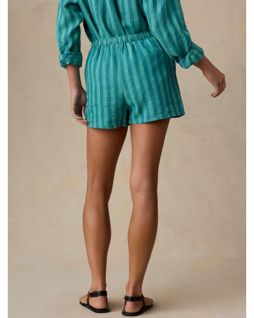 Faherty Brand Green Laguna Linen Montecito Short