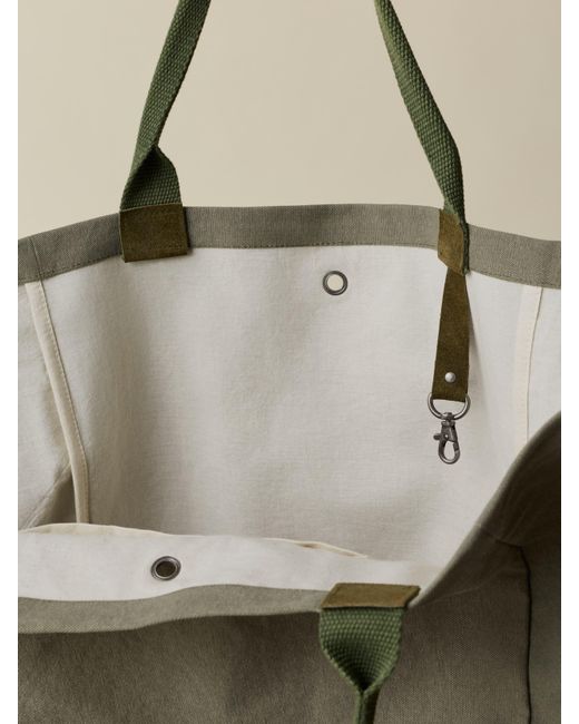Faherty Brand Green Sunwashed Canvas Utility Bag