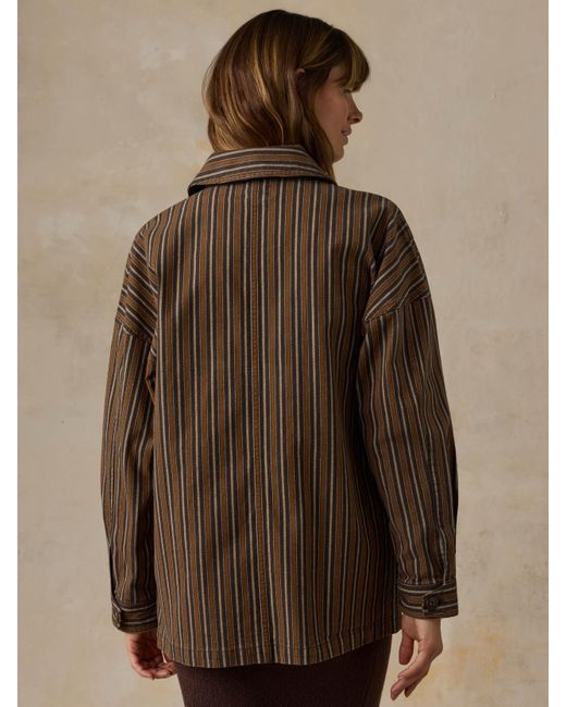Faherty Brand Brown Twill Tide Chore Jacket