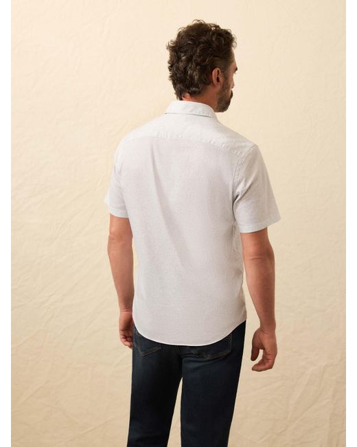 Faherty Brand Blue Short-Sleeve Movement&Trade; Monterey Shirt for men